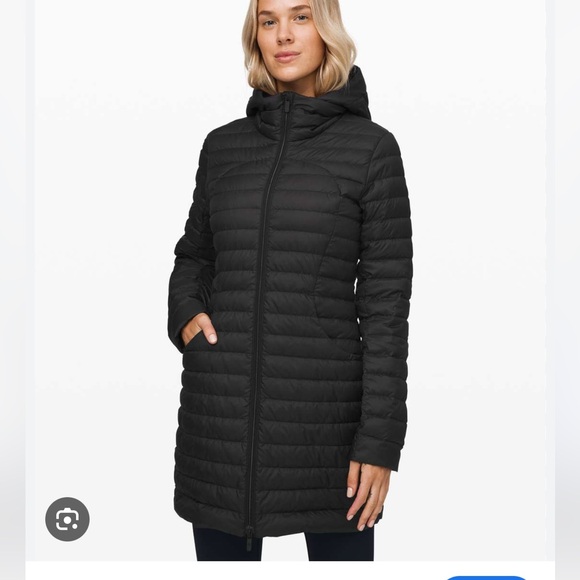 Lululemon athletica Women's Pack It Down Long Jacket Black sz 10 price firm! - Picture 1 of 12